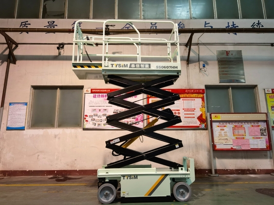 TS6 (A)Max Working Height 7.8m Warehouse Workshop Construction Electric Motor Stationary Hydraulic Mobile Scissor Lift T