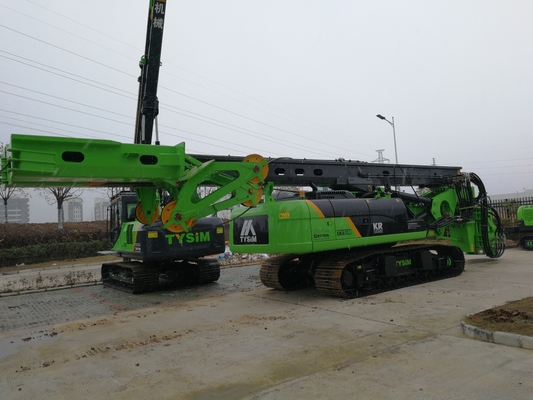220kN.M রোটারি হোল ড্রিলিং মেশিন KR220C 66t ড্রিল গভীরতা 64 / 51m 35 Mpa রোটারি পিলিং রিগ