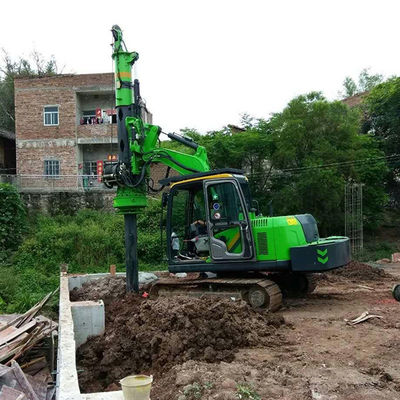 উচ্চ সুরক্ষা সবুজ জলবাহী পাইলিং রিগ 10 মি ম্যাক্স ড্রিলিং গভীরতা 1200 মিমি সর্বোচ্চ।