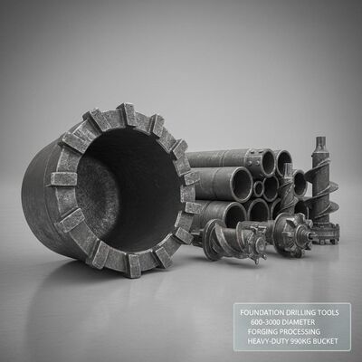 600-3000 ব্যাসার্ধের ফাউন্ডেশন ড্রিলিং টুলস এবং 990 কেজি বালতি ওজনের জন্য ভারী দায়িত্বের জন্য ফোরিং প্রসেসিং