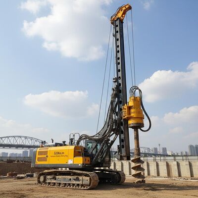 320kN.m টর্ক হাইড্রোলিক রোটারি ড্রিলিং রিগ 54m সর্বোচ্চ গভীরতা এবং 2500mm ড্রিলিং ব্যাসার্ধ সঙ্গে